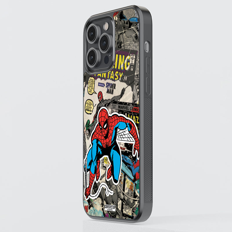 Official Marvel Vintage Spider-Man Glass Case