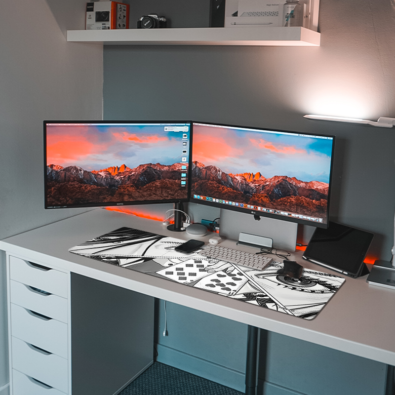 Anime Eyes Manga Panel Desk Mat and Gaming Mouse Pad