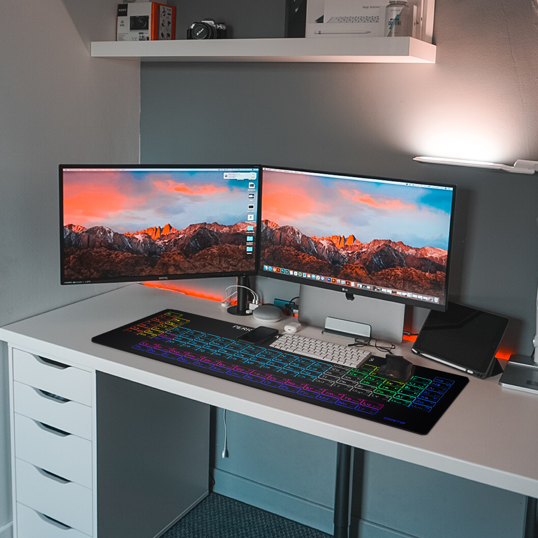 Periodic Table Desk Mat and Gaming Mouse Pad