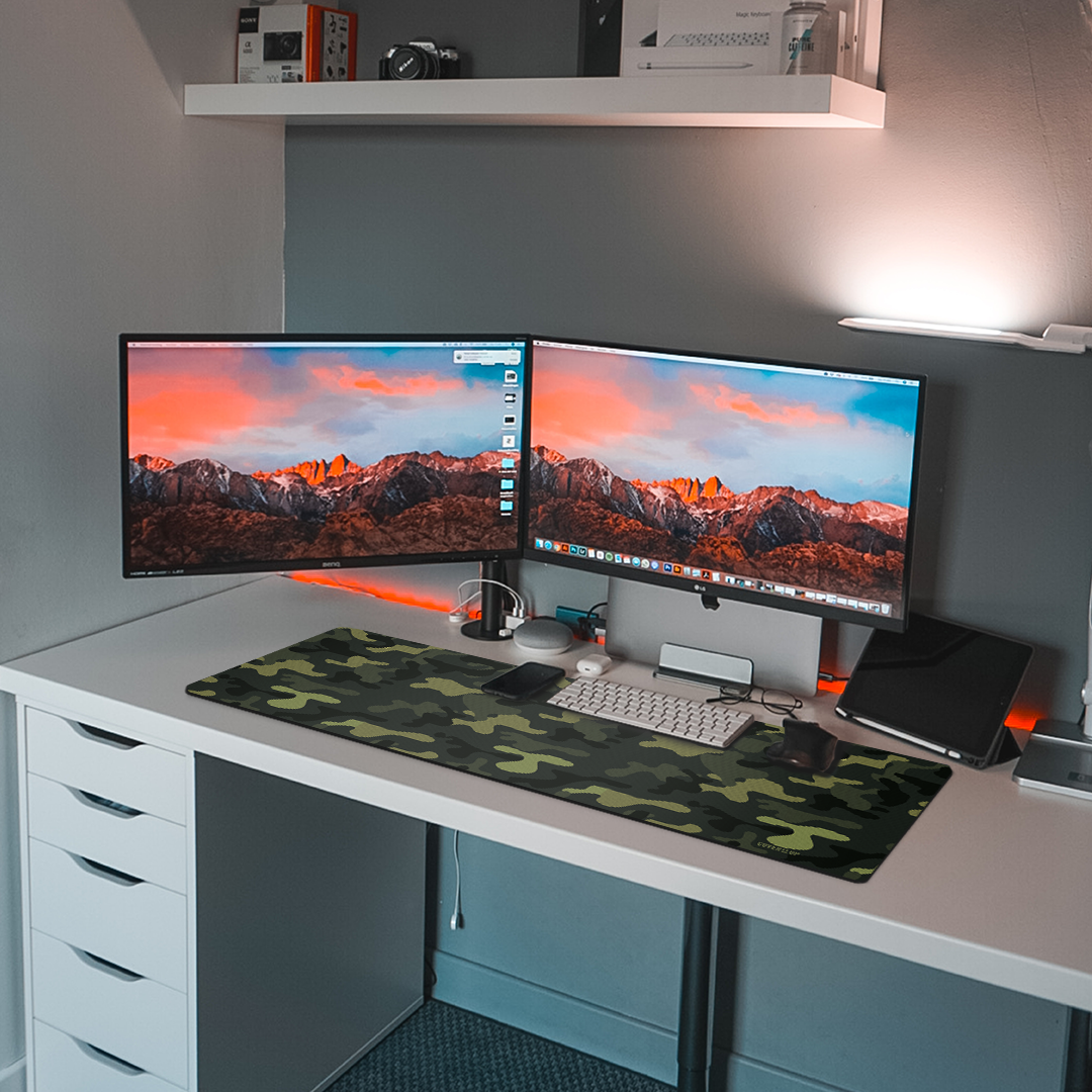 Classic Camo Desk Mat and Gaming Mouse Pad