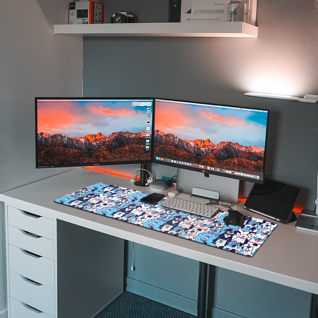 Cuteness Overload Desk Mat and Gaming Mouse Pad