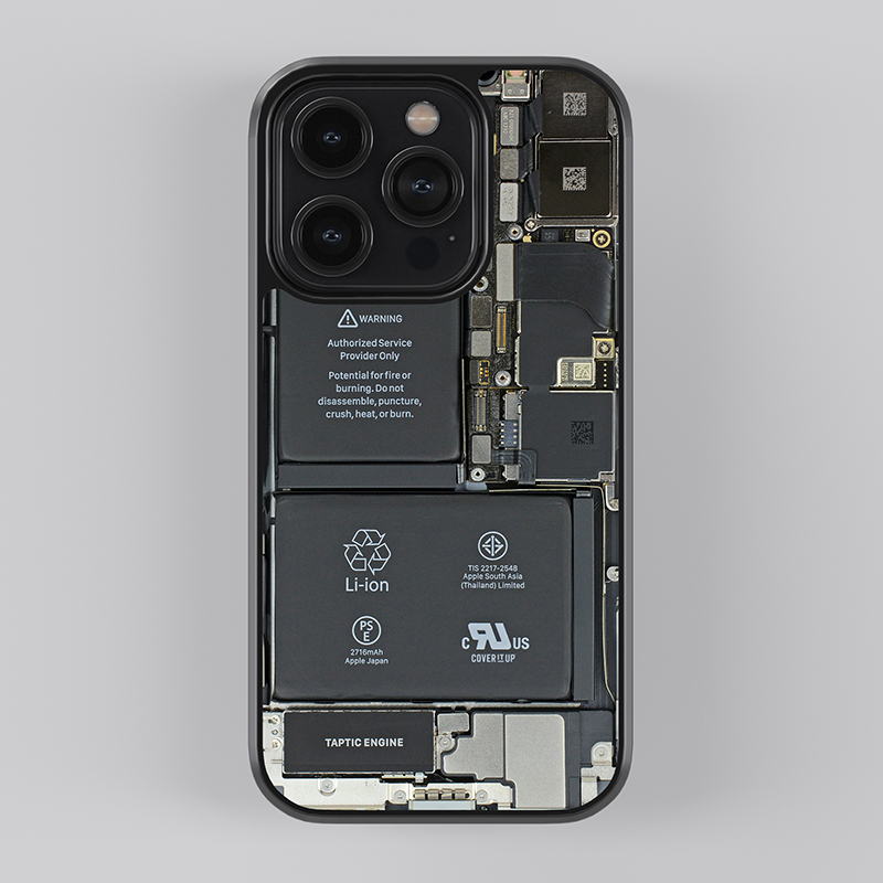 Phone Circuit X Ray Glass Case