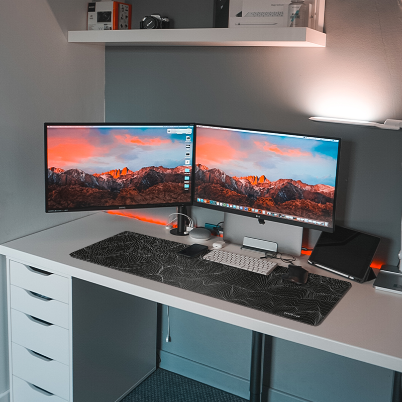 Topography Tremor Desk Mat and Gaming Mouse Pad